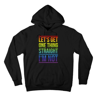 Lets Get One Thing Straight IM Not Lgbtq Rainbow Flag Tank Top Hoodie