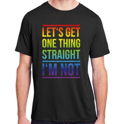 Lets Get One Thing Straight IM Not Lgbtq Rainbow Flag Tank Top Adult ChromaSoft Performance T-Shirt