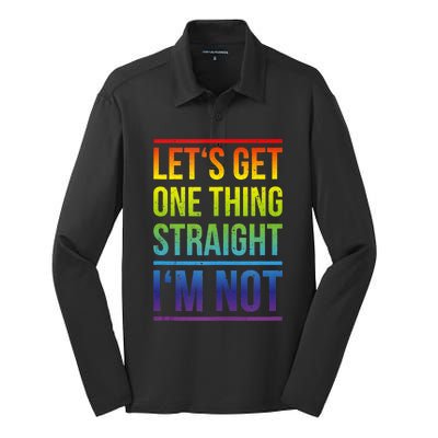 Lets Get One Thing Straight IM Not Lgbtq Rainbow Flag Tank Top Silk Touch Performance Long Sleeve Polo