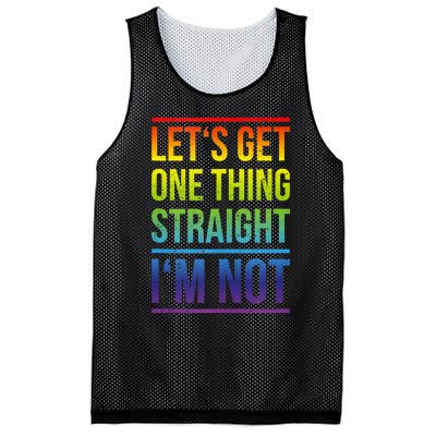 Lets Get One Thing Straight IM Not Lgbtq Rainbow Flag Tank Top Mesh Reversible Basketball Jersey Tank