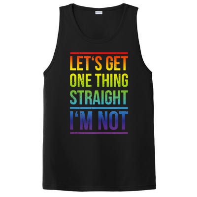 Lets Get One Thing Straight IM Not Lgbtq Rainbow Flag Tank Top PosiCharge Competitor Tank