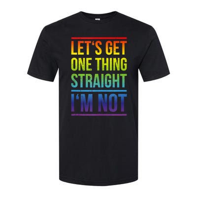 Lets Get One Thing Straight IM Not Lgbtq Rainbow Flag Tank Top Softstyle CVC T-Shirt