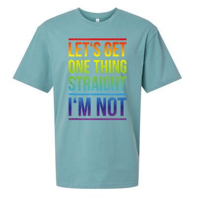 Lets Get One Thing Straight IM Not Lgbtq Rainbow Flag Tank Top Sueded Cloud Jersey T-Shirt