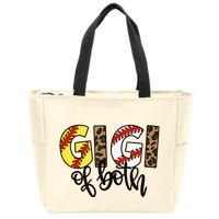 Leopard Gigi Of Both Baseball Softball Grandma Mother's Day Zip Tote Bag