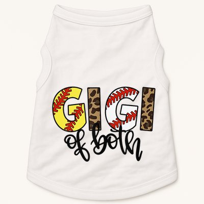 Leopard Gigi Of Both Baseball Softball Grandma Mother's Day Doggie Tank
