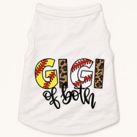 Leopard Gigi Of Both Baseball Softball Grandma Mother's Day Doggie Tank