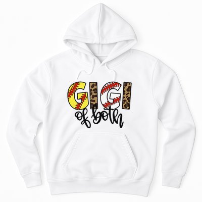 Leopard Gigi Of Both Baseball Softball Grandma Mother's Day Hoodie