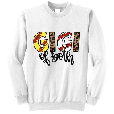 Leopard Gigi Of Both Baseball Softball Grandma Mother's Day Sweatshirt