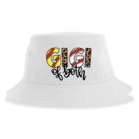 Leopard Gigi Of Both Baseball Softball Grandma Mother's Day Sustainable Bucket Hat
