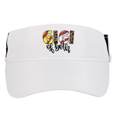 Leopard Gigi Of Both Baseball Softball Grandma Mother's Day Adult Drive Performance Visor