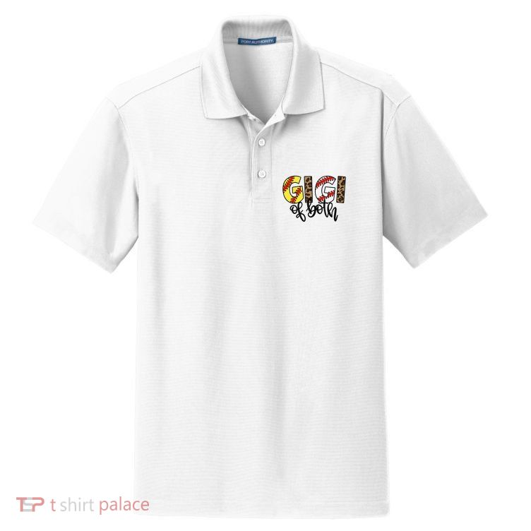 Leopard Gigi Of Both Baseball Softball Grandma Mother's Day Dry Zone Grid Polo