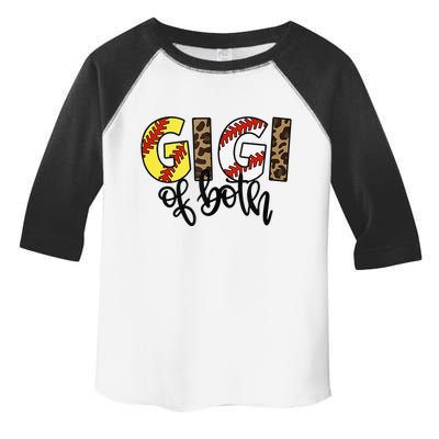 Leopard Gigi Of Both Baseball Softball Grandma Mother's Day Toddler Fine Jersey T-Shirt