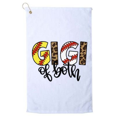 Leopard Gigi Of Both Baseball Softball Grandma Mother's Day Golf Towel