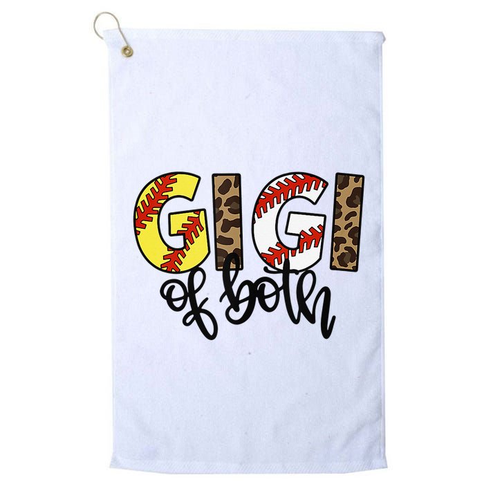 Leopard Gigi Of Both Baseball Softball Grandma Mother's Day Golf Towel