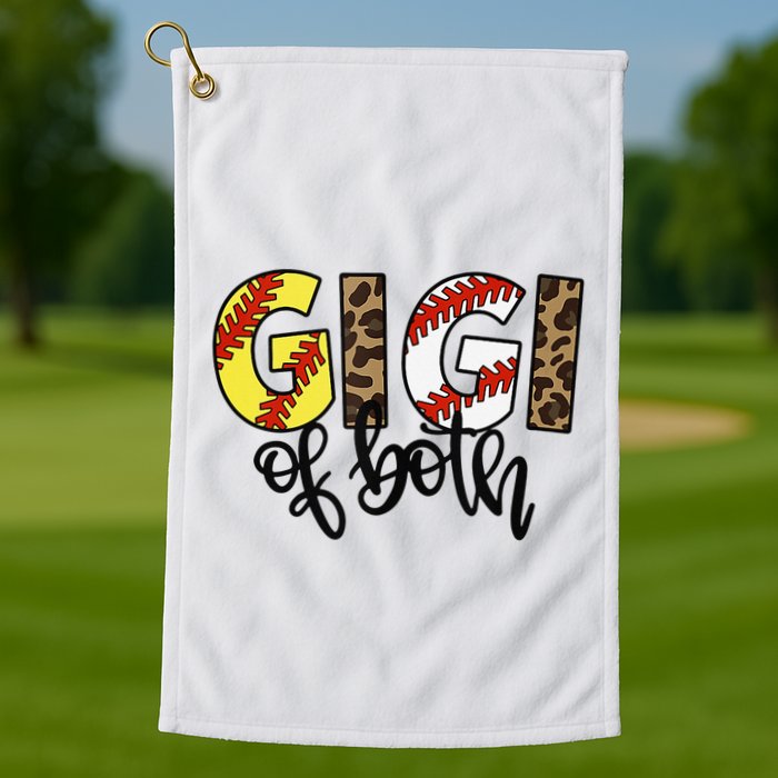 Leopard Gigi Of Both Baseball Softball Grandma Mother's Day Golf Towel