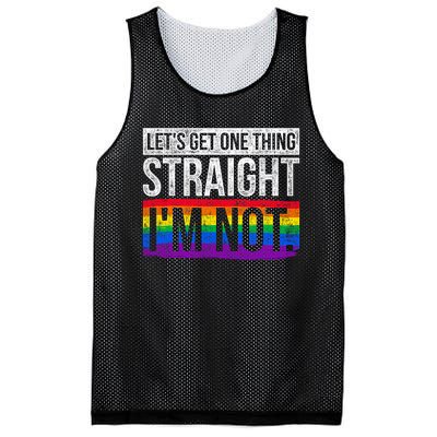 Lets Get One Thing Straight Im Not Lgbt Mesh Reversible Basketball Jersey Tank