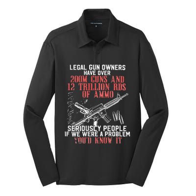 Legal Gun Owners Have Over 200m Guns Silk Touch Performance Long Sleeve Polo