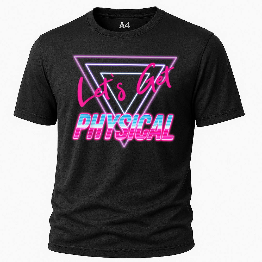 Lets Get Physical Workout Gym Tee 80's Retro Vintage Performance Shirt