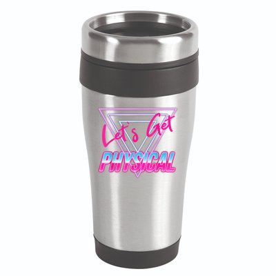 Lets Get Physical Workout Gym Tee 80's Retro Vintage 16oz Travel Tumbler