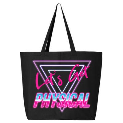 Lets Get Physical Workout Gym Tee 80's Retro Vintage 25L Jumbo Tote