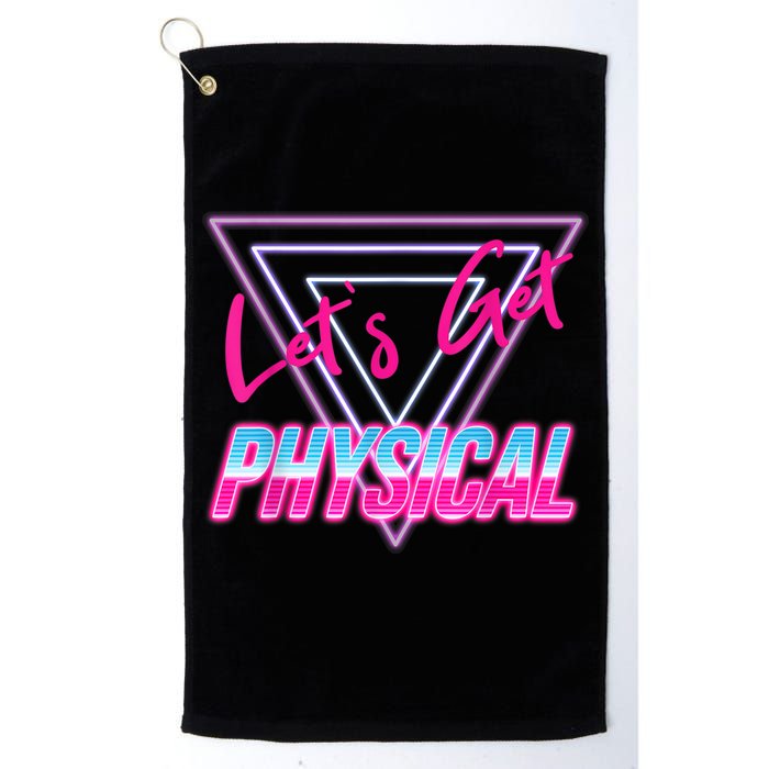 Lets Get Physical Workout Gym Tee 80's Retro Vintage Golf Towel