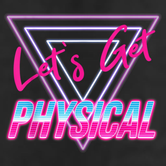 Lets Get Physical Workout Gym Tee 80's Retro Vintage Golf Towel