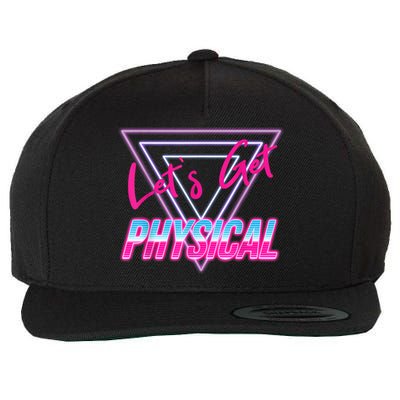 Lets Get Physical Workout Gym Tee 80's Retro Vintage Wool Snapback Cap