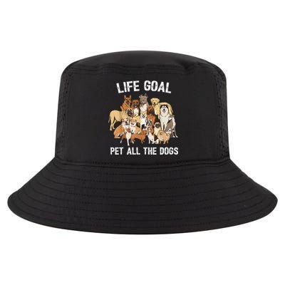 Life Goal Pet All The Dogs Shirt Funny Dog Lover TShirt Cool Comfort Performance Bucket Hat