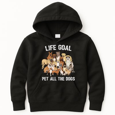 Life Goal Pet All The Dogs Shirt Funny Dog Lover TShirt Kids Hoodie