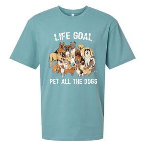 Life Goal Pet All The Dogs Shirt Funny Dog Lover TShirt Sueded Cloud Jersey T-Shirt