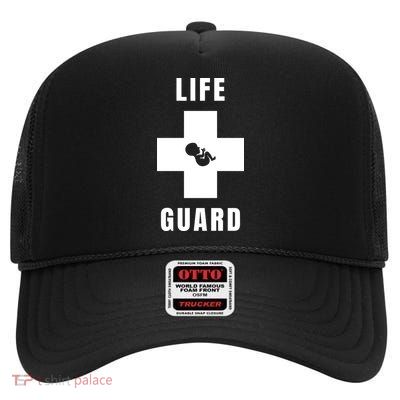Life Guard Pregnancy Infant Loss Pro Life Stop Abortion High Crown Mesh Back Trucker Hat