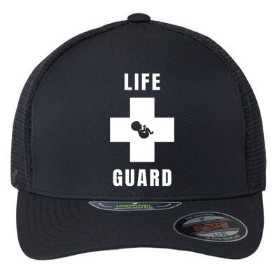 Life Guard Pregnancy Infant Loss Pro Life Stop Abortion Flexfit Unipanel Trucker Cap