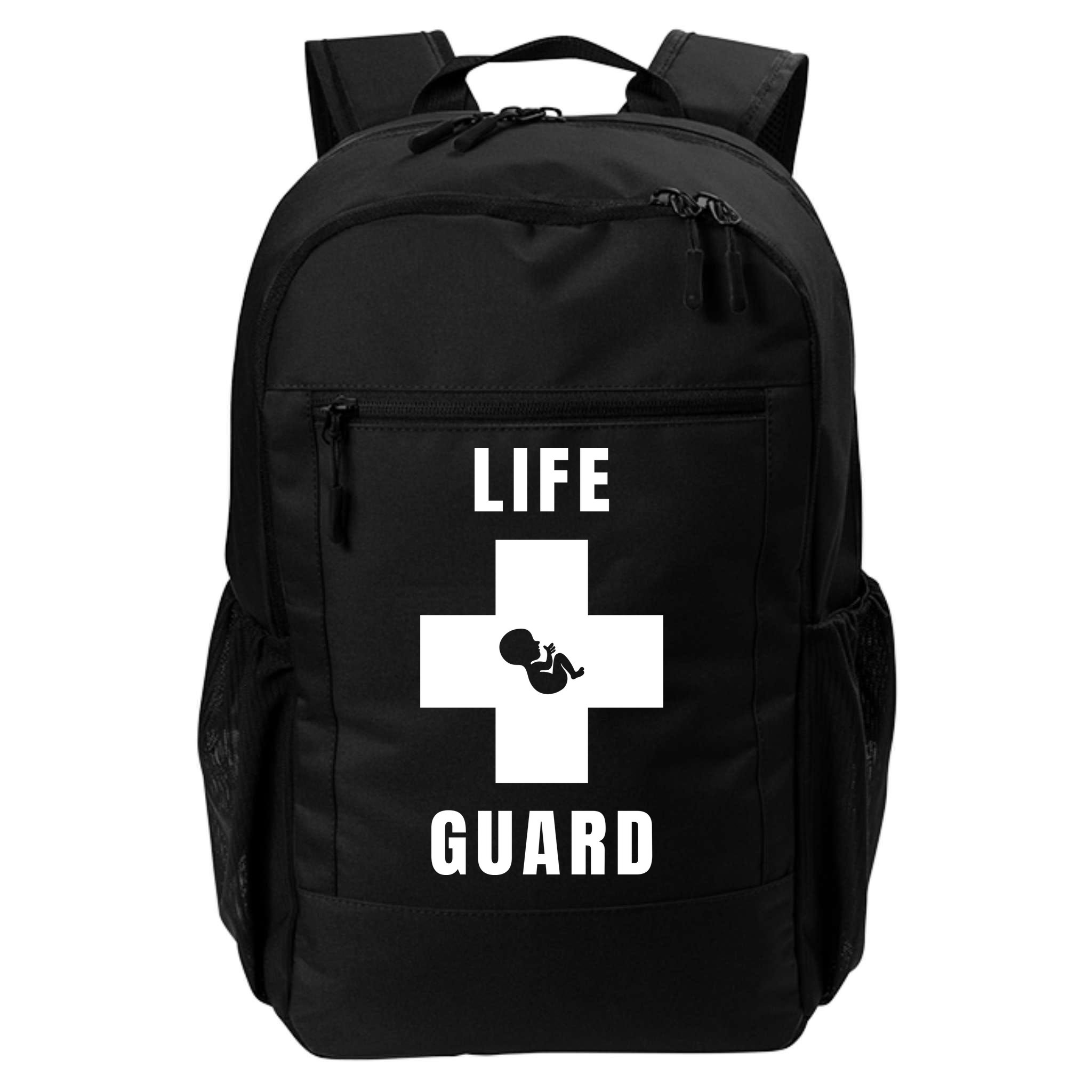 Life Guard Pregnancy Infant Loss Pro Life Stop Abortion Backpack