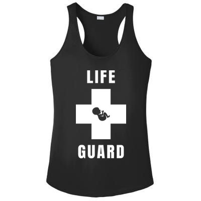 Life Guard Pregnancy Infant Loss Pro Life Stop Abortion Ladies PosiCharge Competitor Racerback Tank