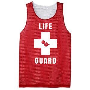 Life Guard Pregnancy Infant Loss Pro Life Stop Abortion Mesh Reversible Basketball Jersey Tank