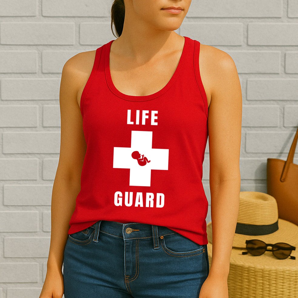 Life Guard Pregnancy Infant Loss Pro Life Stop Abortion Womens Tank Top