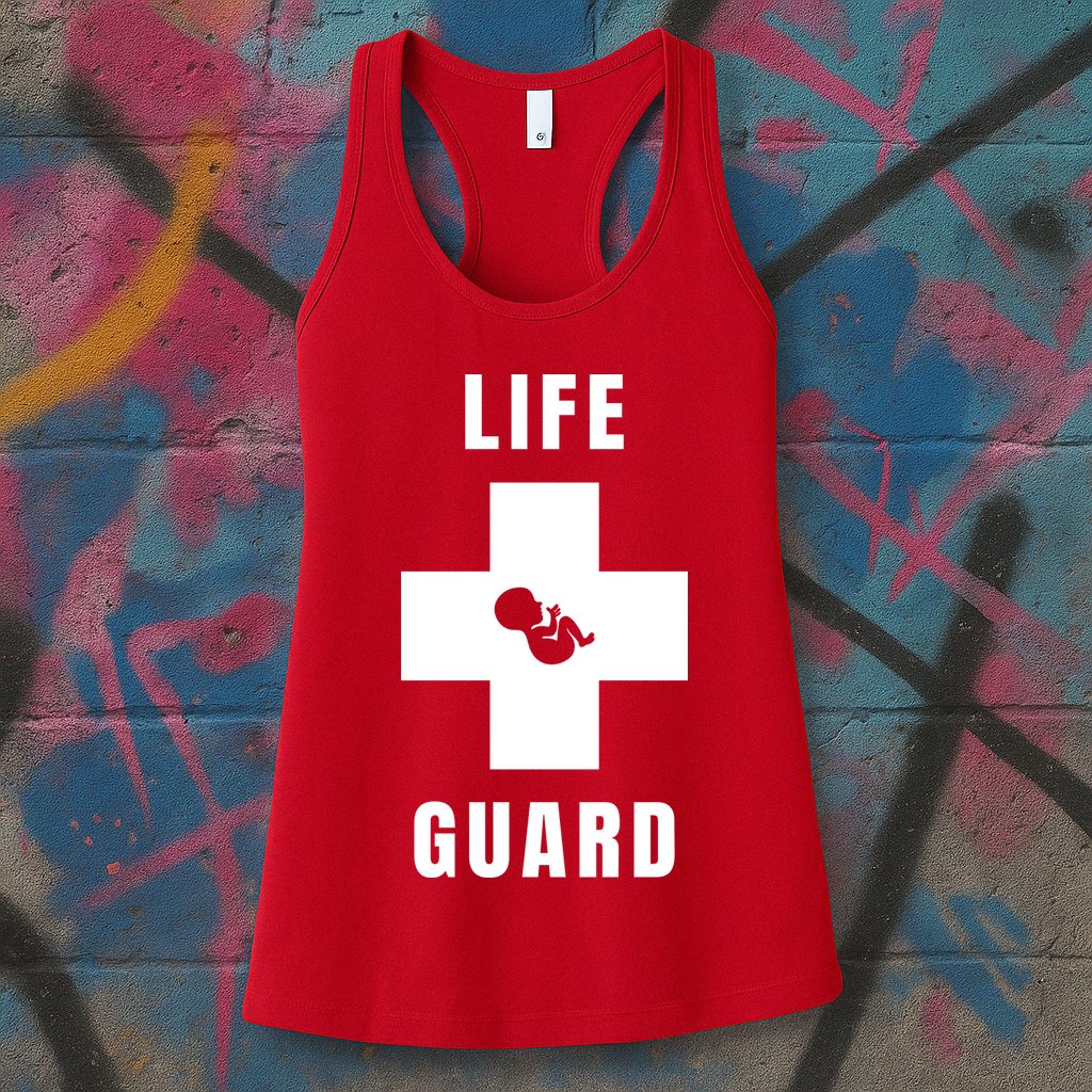 Life Guard Pregnancy Infant Loss Pro Life Stop Abortion Womens Tank Top