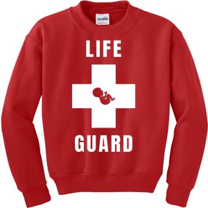 Life Guard Pregnancy Infant Loss Pro Life Stop Abortion Kids Sweatshirt