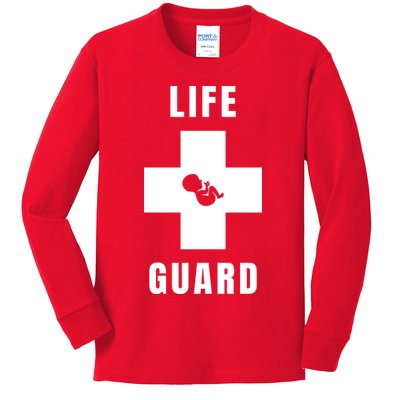 Life Guard Pregnancy Infant Loss Pro Life Stop Abortion Kids Long Sleeve Shirt