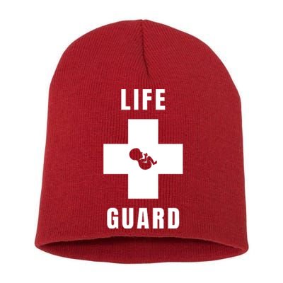 Life Guard Pregnancy Infant Loss Pro Life Stop Abortion Short Acrylic Beanie