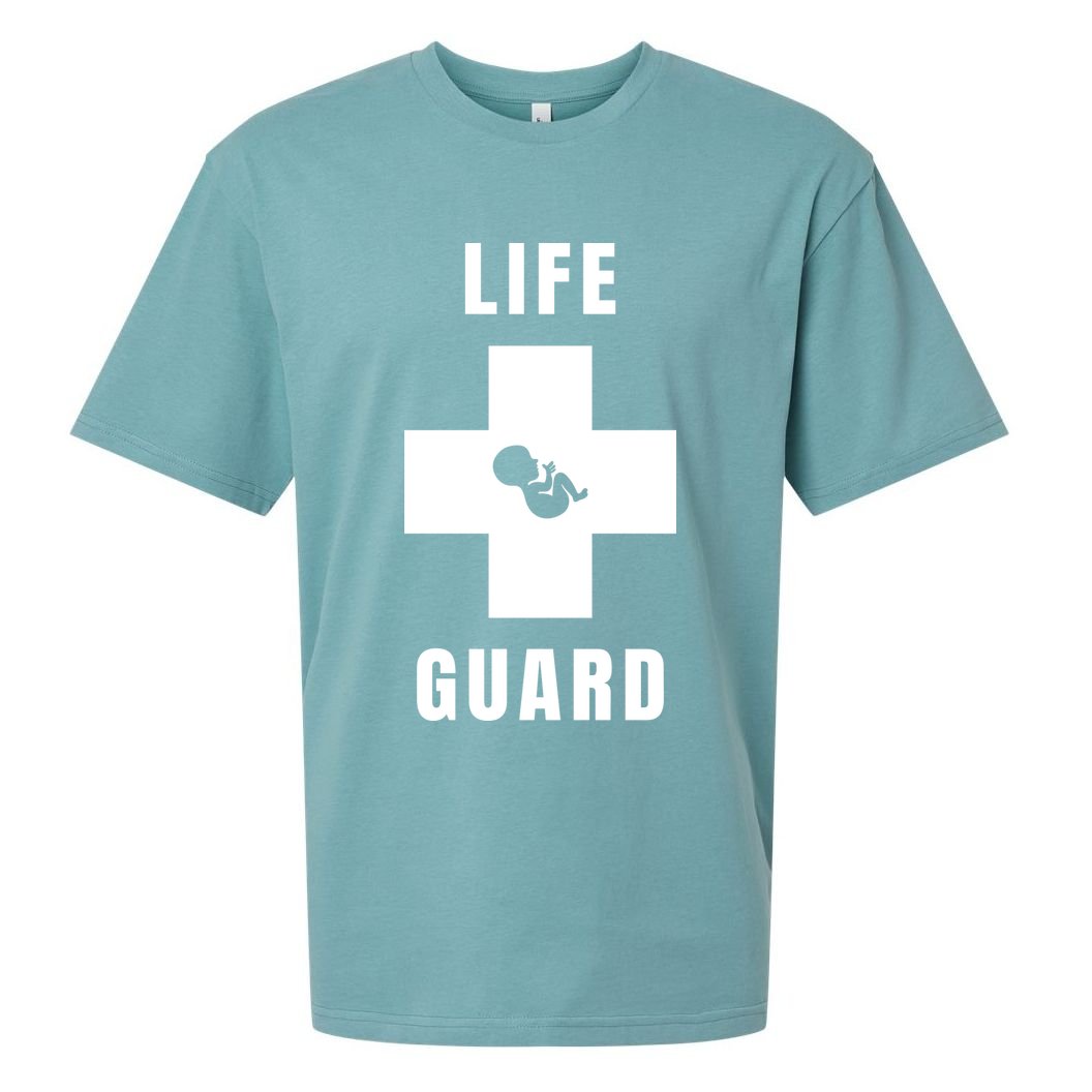 Life Guard Pregnancy Infant Loss Pro Life Stop Abortion Sueded Cloud Jersey T-Shirt