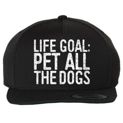 Life Goal Pet All The Dogs Pet Lover Gift Wool Snapback Cap