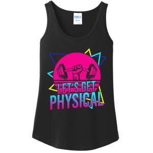 Lets Get Physical Gym Fitness 80s Workout Ladies Essential Tank