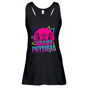 Lets Get Physical Gym Fitness 80s Workout Ladies Essential Flowy Tank