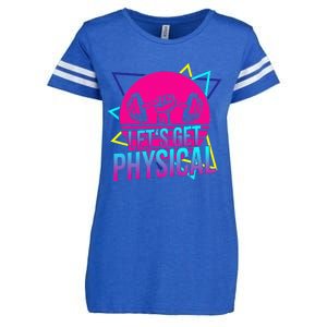 Lets Get Physical Gym Fitness 80s Workout Enza Ladies Jersey Football T-Shirt