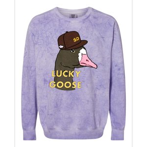 Lucky Goose Padres Goose Baseball Lover Gift Idea Colorblast Crewneck Sweatshirt