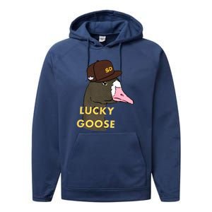 Lucky Goose Padres Goose Baseball Lover Gift Idea Performance Fleece Hoodie