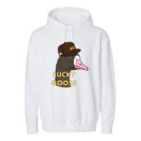 Lucky Goose Padres Goose Baseball Lover Gift Idea Garment-Dyed Fleece Hoodie