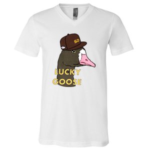 Lucky Goose Padres Goose Baseball Lover Gift Idea V-Neck T-Shirt