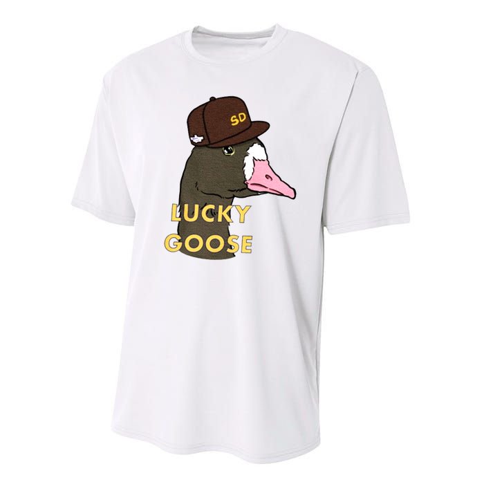 Lucky Goose Padres Goose Baseball Lover Gift Idea Performance Sprint T-Shirt